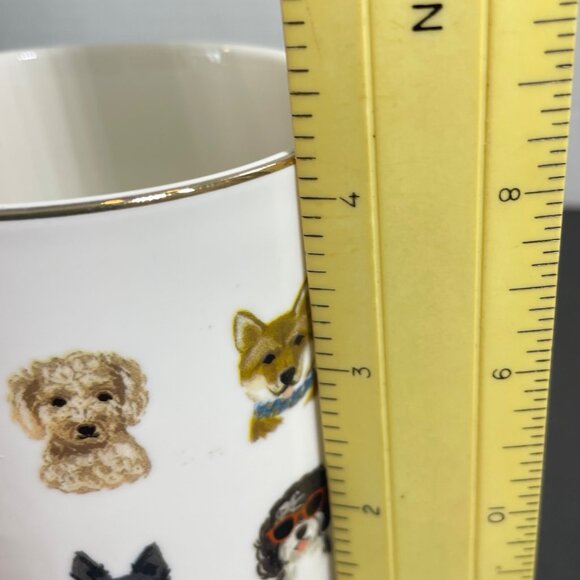 Dog-Themed Mug With Gold Handle & Illustrated Canine Designs By Rifle Paper Co. - Picture 6 of 7